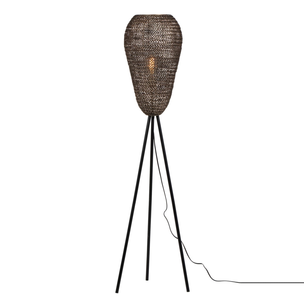 Lampada da terra treppiede rete E27 140cm ZIVA Trio