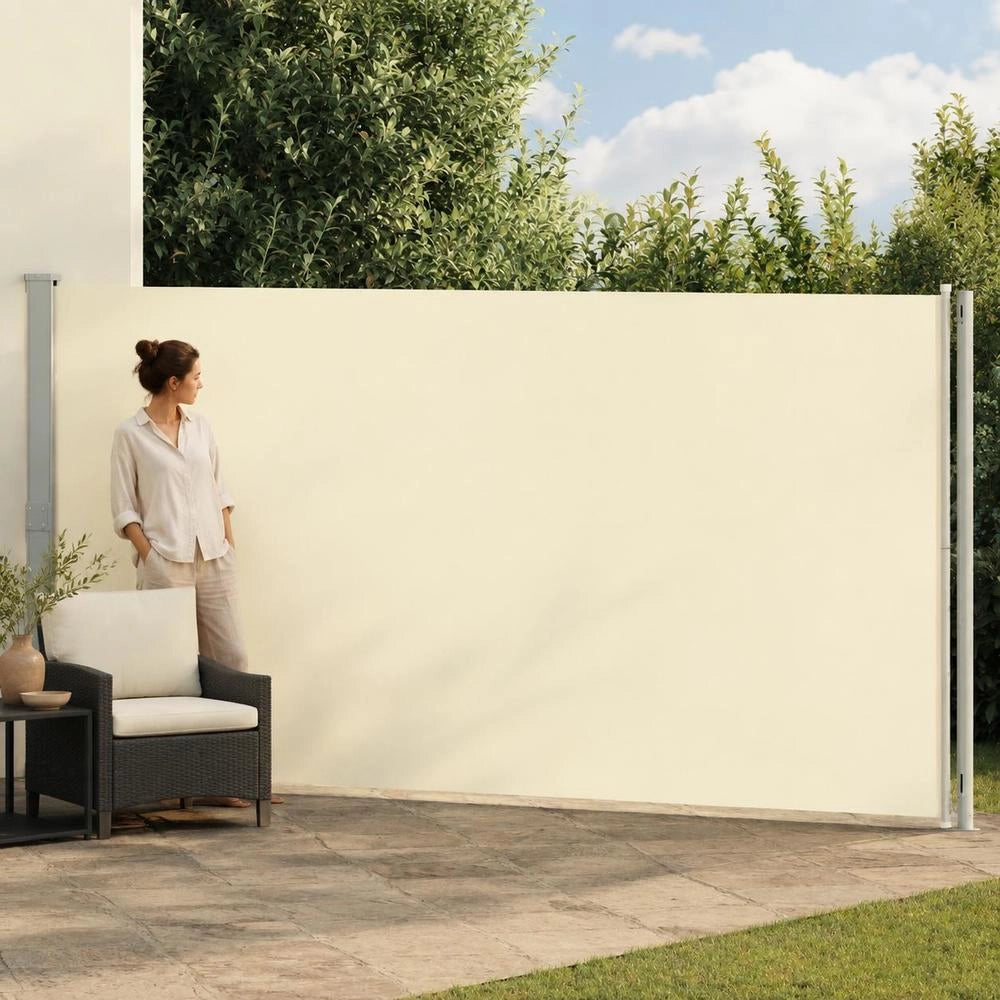 Extendable Side Awning 200x600 Cm Cream