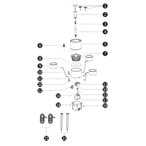 Skimmer galleggiante CSP-250 per laghetto, Pompa 2500l/h 45W e Fontana