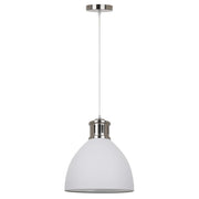 Lampada a sospensione Italux Lola industriale bianca Ø30 E27