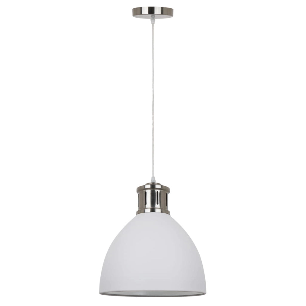 Lampada a sospensione Italux Lola industriale bianca Ø30 E27