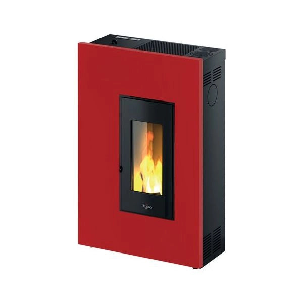 Stufa pellet pegaso 7020034 madison 5 slim rosso