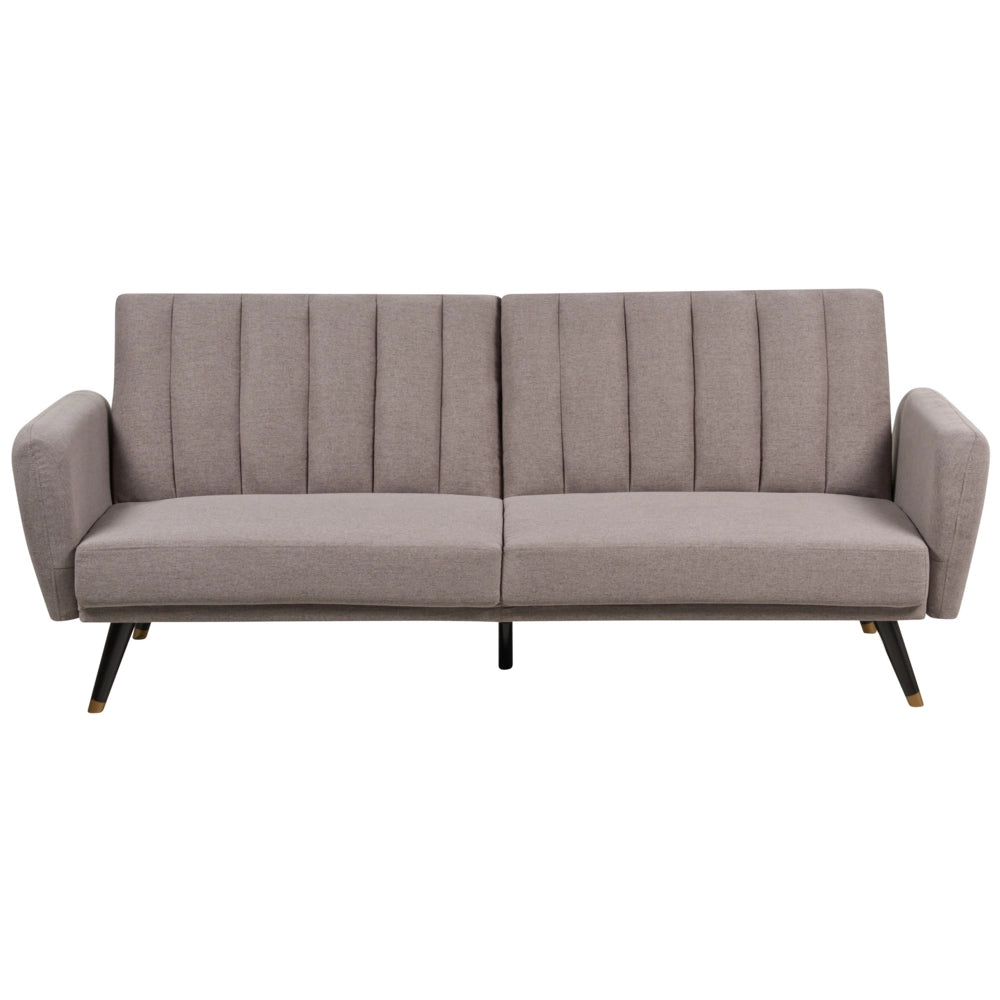 Divano letto 3 posti in tessuto marrone chiaro Tappezzeria Elegante Glam Moderno Soggiorno Camera Da Letto