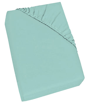 Lenzuolo Sotto con Angoli ed Elastico Tinta Unita Verde Acqua Matrimoniale Maxy