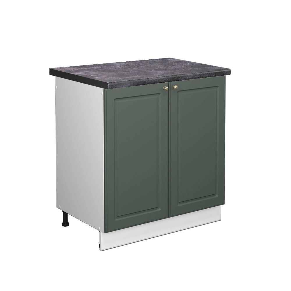 Mobile lavello cucina Fame-Line Verde-oro rustico/Bianco 80 cm, PL Antracite Vicco