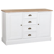 Credenza in legno bianco 124x40x80h