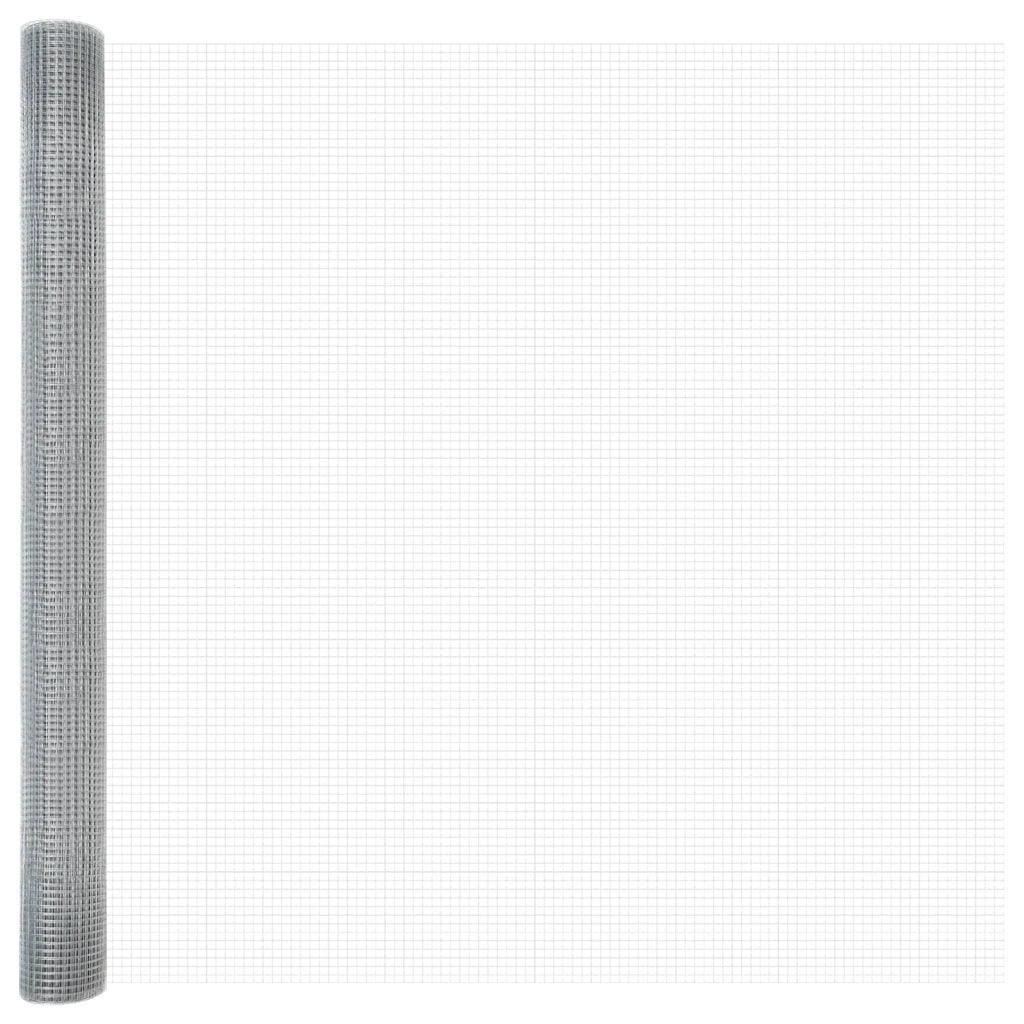 Recinto in Rete Saldato con 13 Pali 1,5x25 m Acciaio Galvanizzato