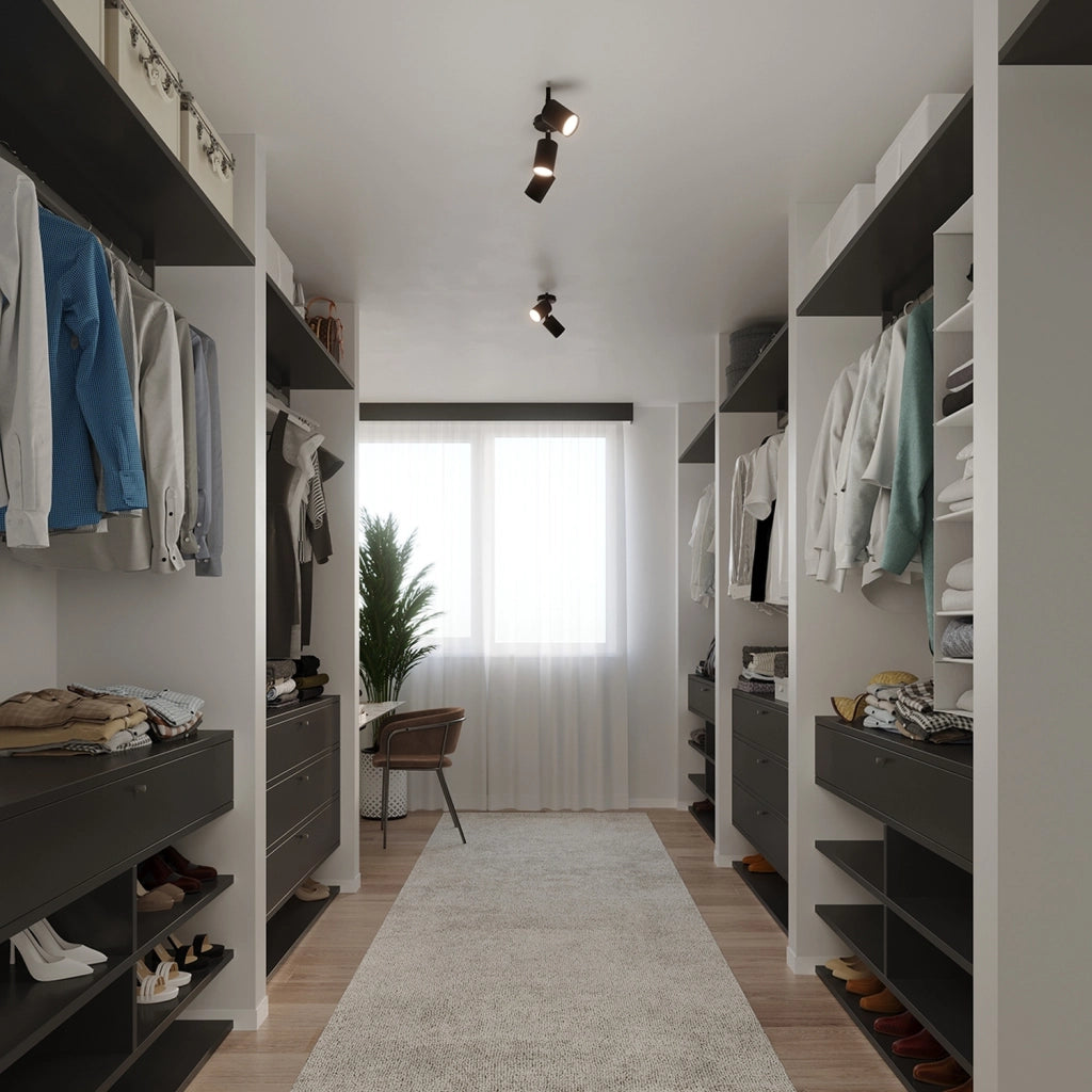 Faretto parete/soffitto Pure Lume Fjello 2xGU10 nero orientabile