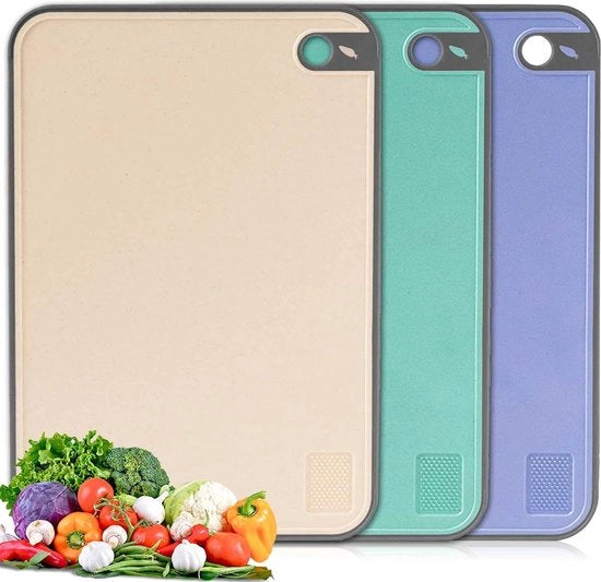 Snodo in Plastica - Superficie di Taglio Antibatterica Bifacciale - Adatto per Frutta e Verdure - Resistente al Lavastoviglie - Accessorio Cucina per Cucinare e Preparare con Alta Igienicità