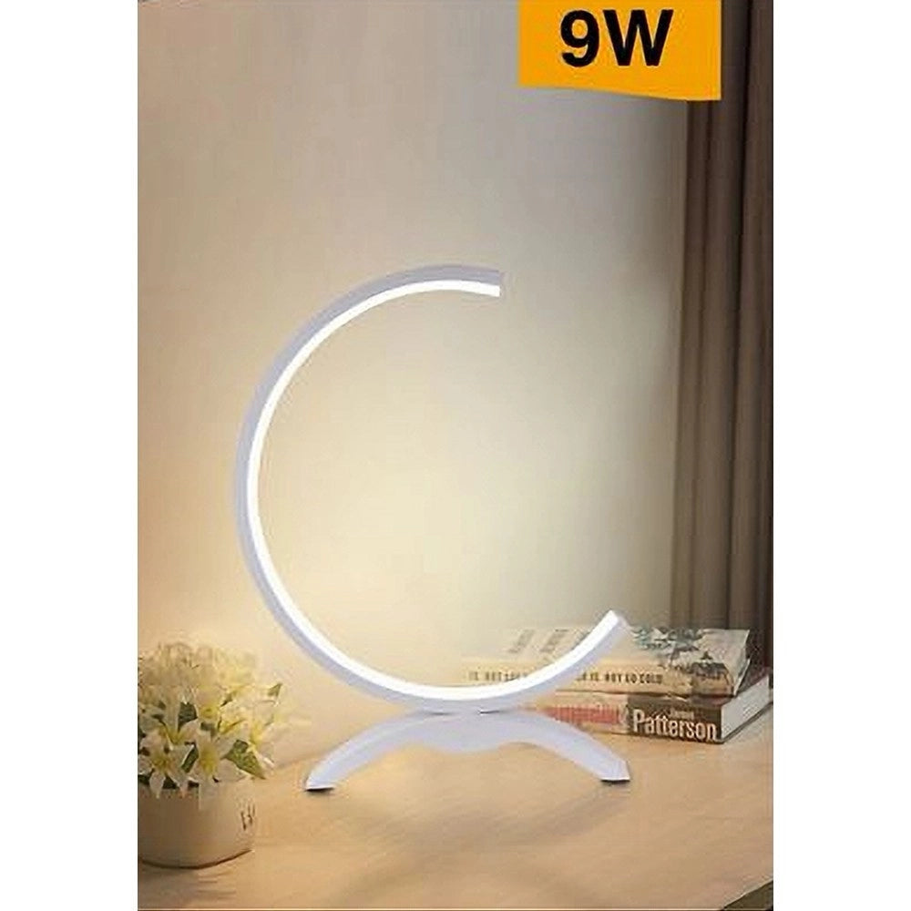 Trade Shop - Lume Led 9w Lampada Tavolo Abat-jour Stilizzata Bianco Luce 3000k 6500k 4000k D30 -