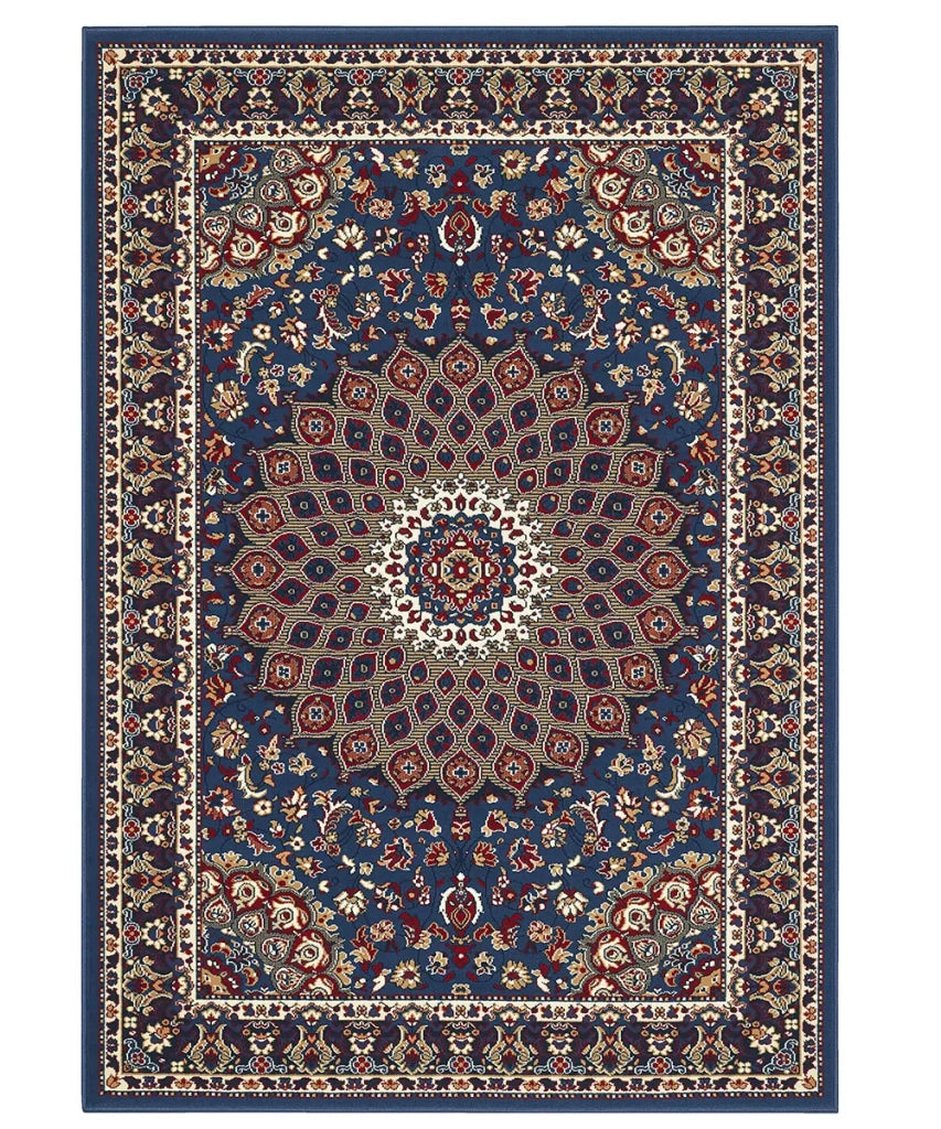 Tappeto ROYAL SHIRAZ 2082 AZZURRO cm.280x480 arredo soggiorno salotto disegno moderno geometrico arredo casa