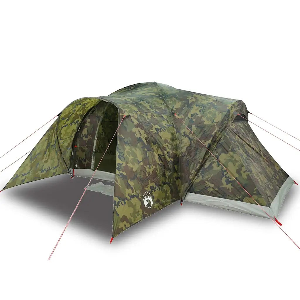 Tenda da Campeggio a Cupola per 6 Persone-Tenda per Escursionismo Mimetica Impermeabile 273991