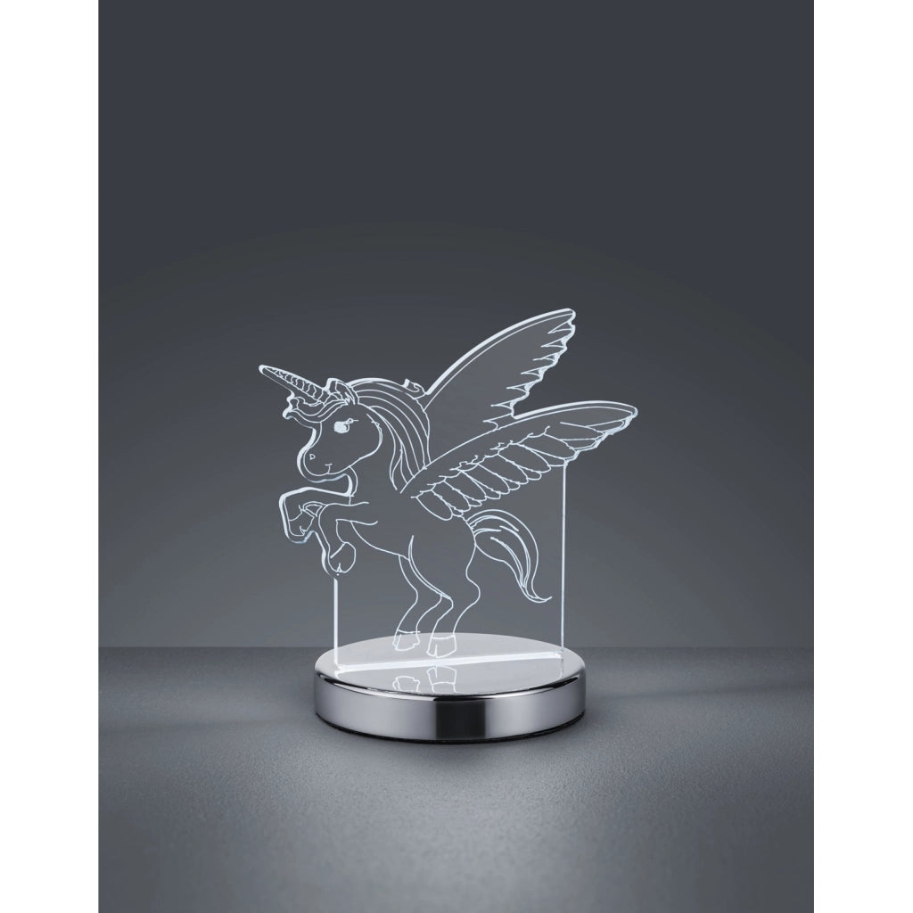 LAMPADA LED DA TAVOLO KARO 7W H20CM CROMO.