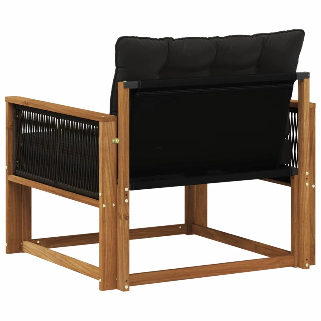 Set di divani da esterno-Sofa da giardino Legno di Acacia Massello e Textilene 176282