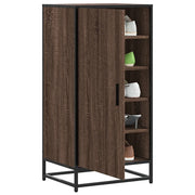 Scarpiera-Scaffale per scarpe Rovere Marrone 48x38x97,5 cm in Legno Multistrato 130328