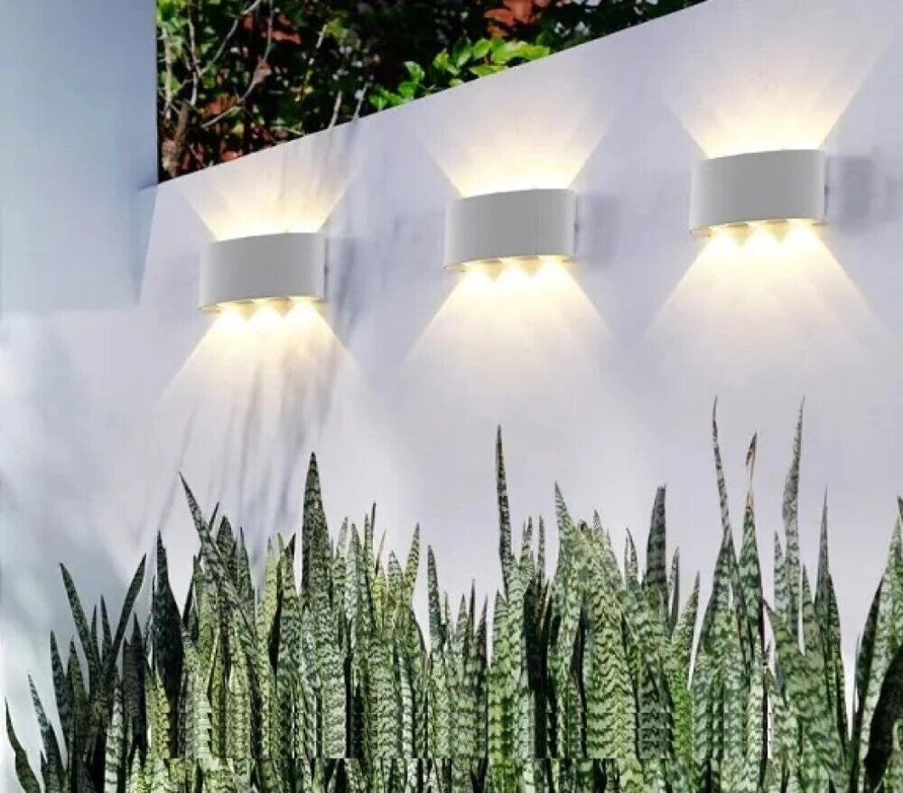 APPLIQUE PLAFONIERA LED 12W FARO FARETTO LAMPADA DA PARETE MURO DOPPIA LUCE 4000K