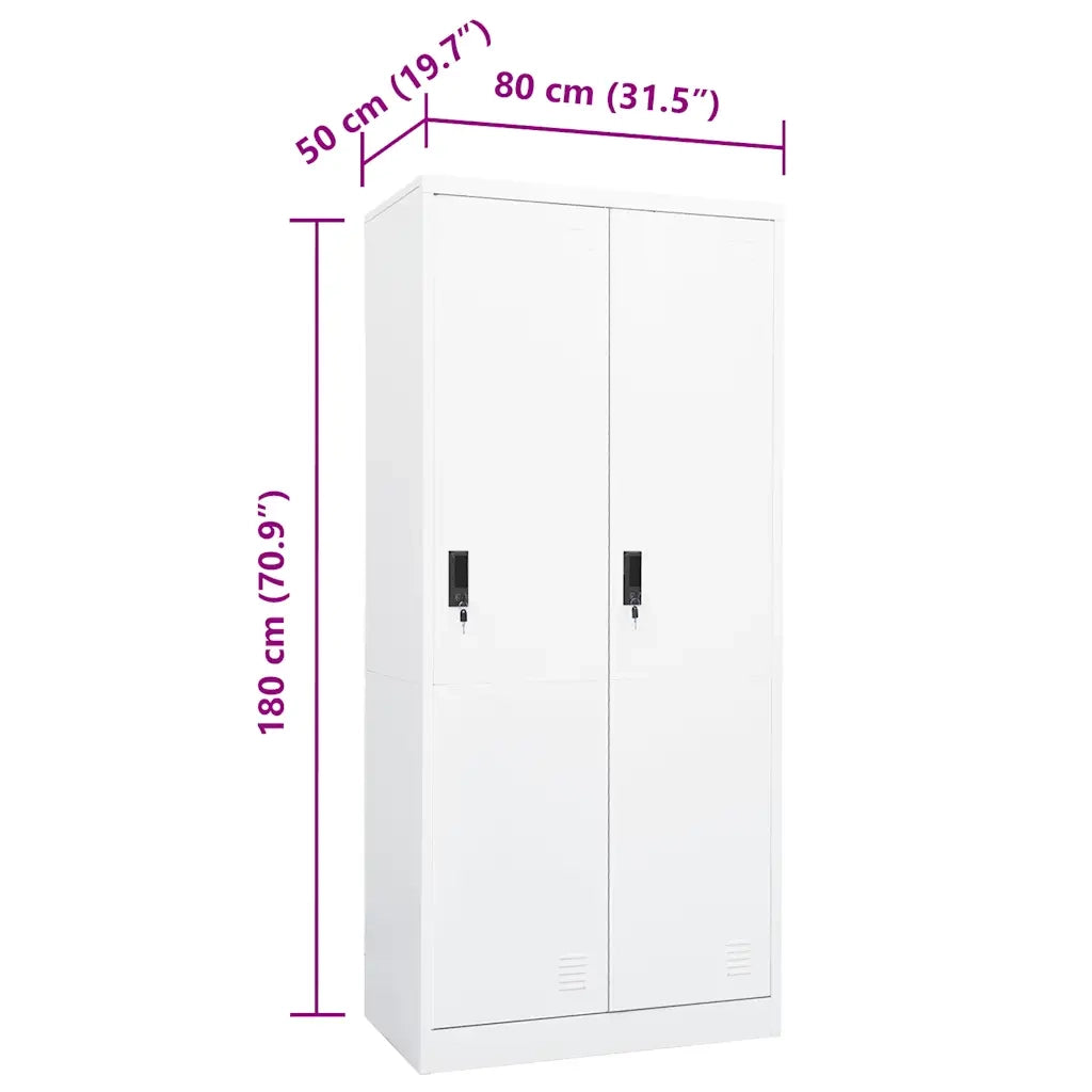Armadio Bianco 80x50x180 cm in Acciaio CFW5782333