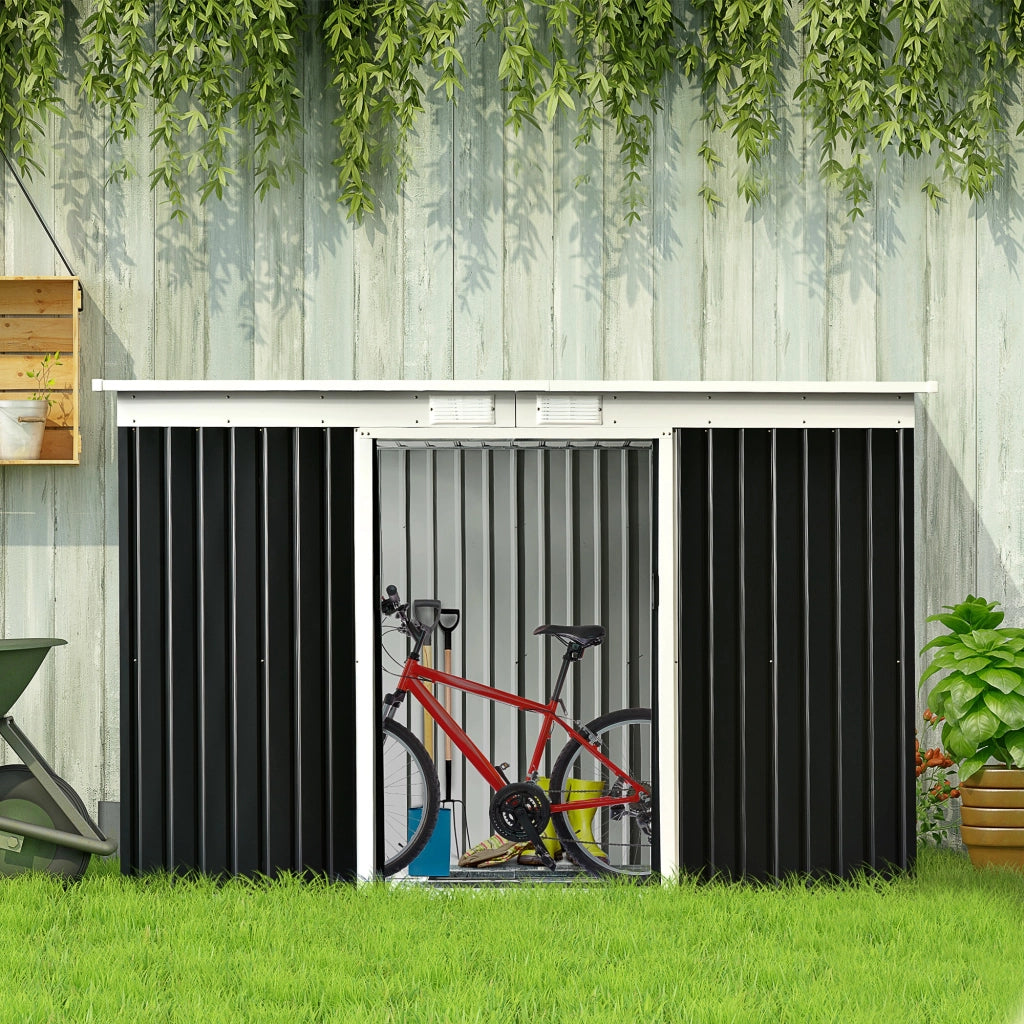 Casetta giardino in acciaio galvanizzato ¨C zephmum ¨C 280x130x172 cm nero
