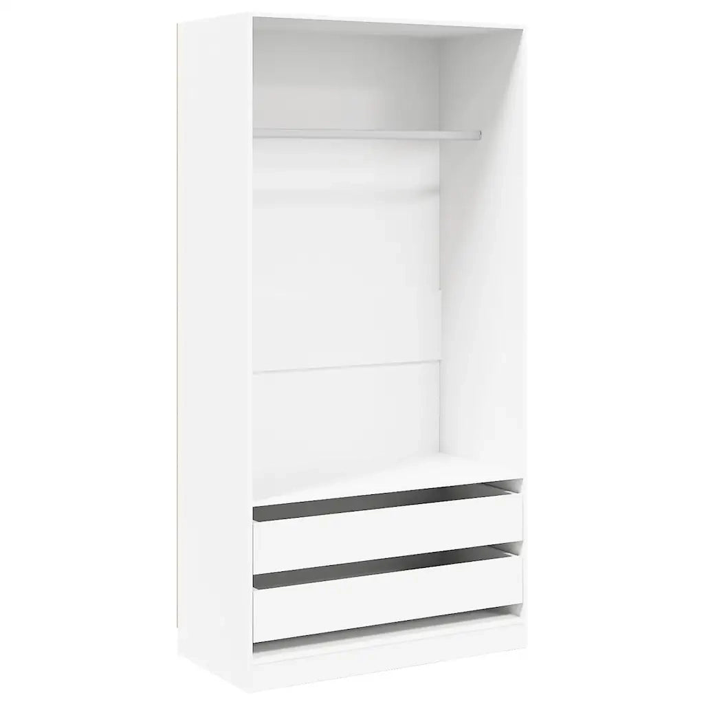 Armadio Bianco 100x50x200 cm in Legno Multistrato CFW2890138