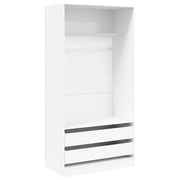Armadio Bianco 100x50x200 cm in Legno Multistrato CFW2890138