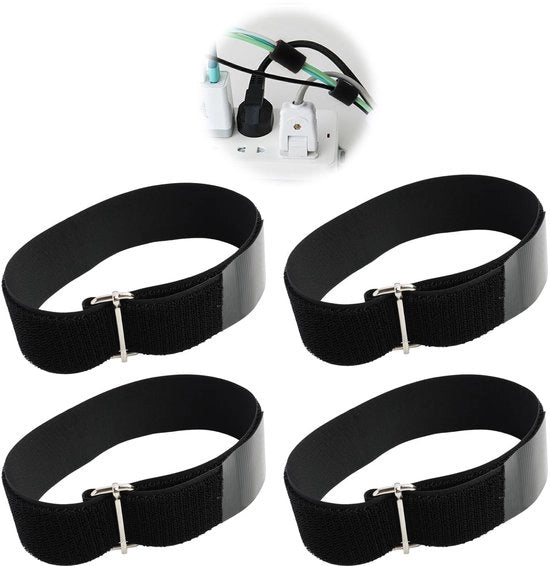 Cinture di corda in gomma antiscivolo 50 cm - Extra spesse - Antiscivolo - Elastico - Sicurezza - Punti in silicone per un buon grip - Cinture per cavi