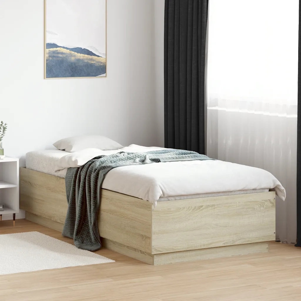 Giroletto-Struttura Letto Rovere Sonoma 100x200 cm in Legno Multistrato 248845