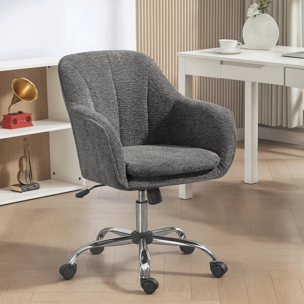 Sedia da ufficio ergonomica regolabile in altezza ¨C zephmum ¨C grigio