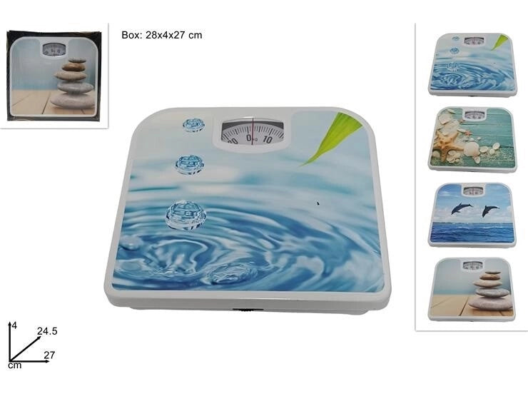 1 Pezzo Bilancia Pesapersona Meccanica Decoro Mare 4 Decori