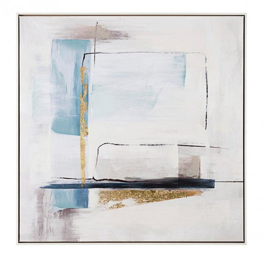 Dipinto Olio con Cornice Crown P2379-4 82.5x82.5 cm in Stampa su Tela