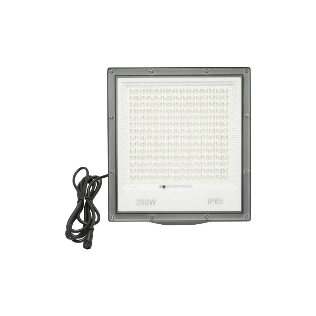 Proiettore led da 200w con pannello solare da 20W, batteria e telecomando