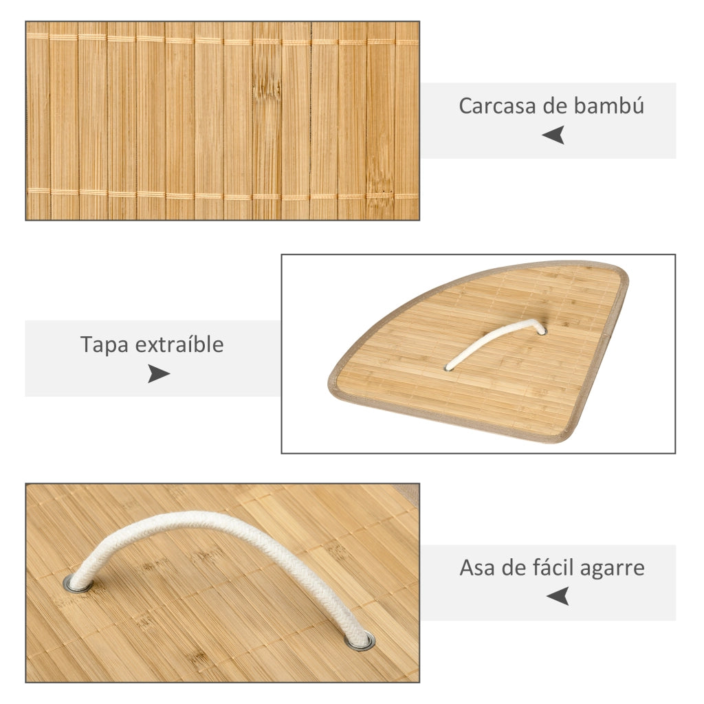 Cesto per Biancheria in Bamb¨´ ¨C zephmum ¨C 38x38x57 cm Naturale