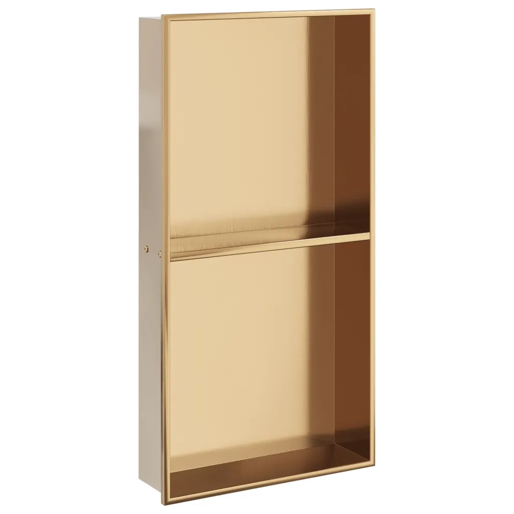 Nicchia per Doccia Oro Spazzolato 32x62x9cm in Acciaio Inox CFW2772719