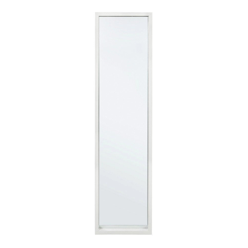 Specchio Rettangolare Legno Bianco Moderno da Interno 32x122 - YOUNG