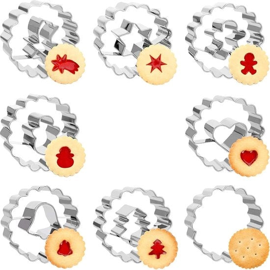 Forme per biscotti in acciaio inossidabile, stuccate, cotti