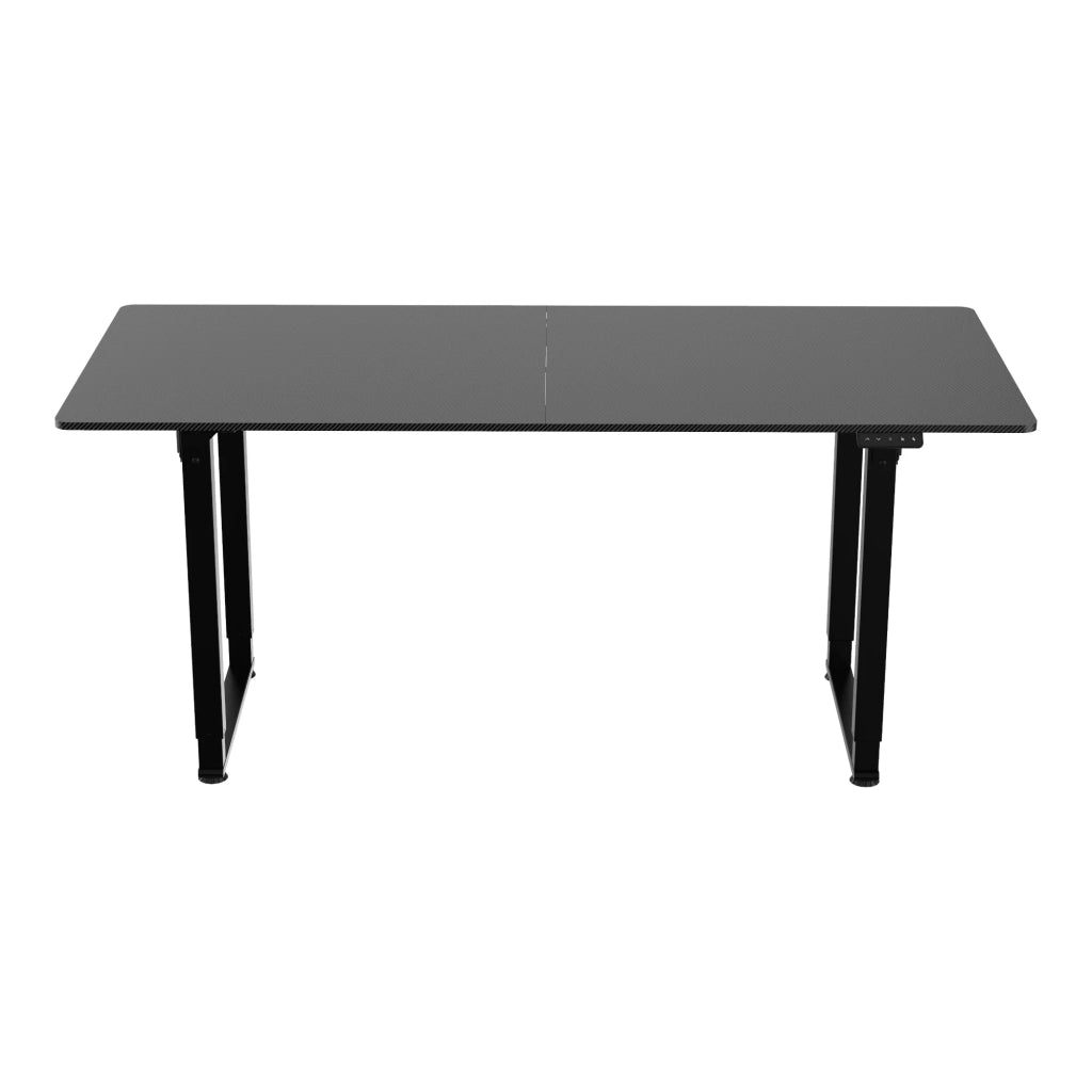 Scrivania/postazione di lavoro regolabile elettricamente in altezza 180 x 80 cm nero 03_0009078