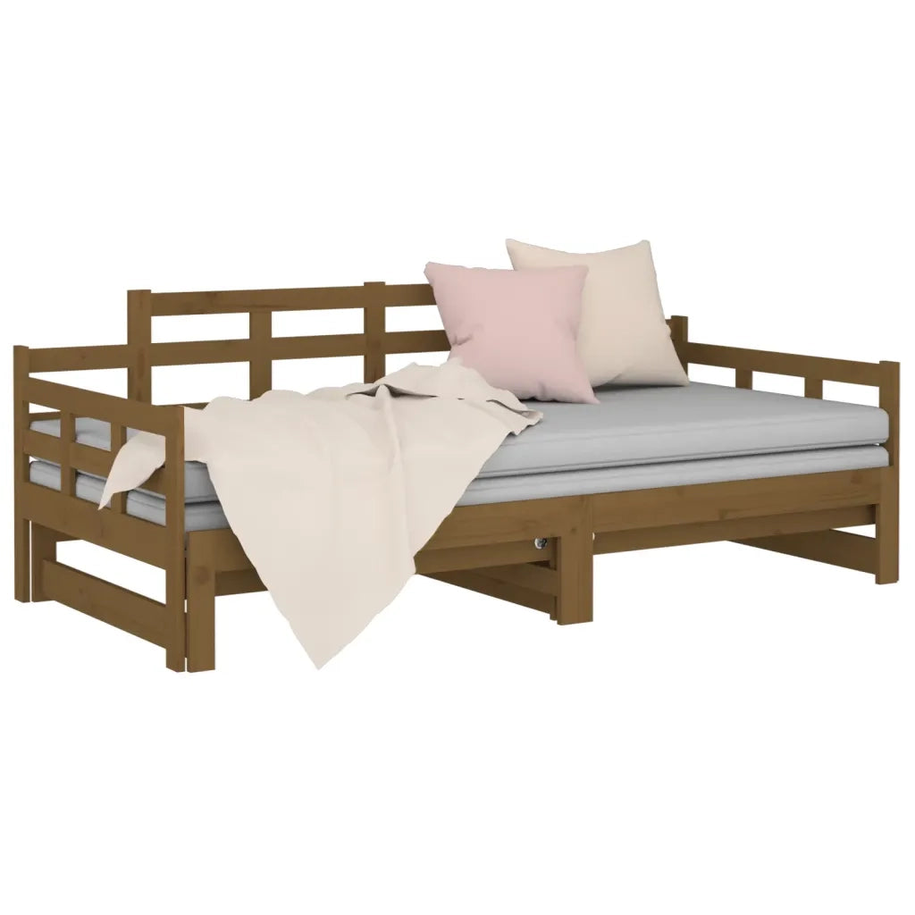 Dormeuse Estraibile Ambra Legno Massello di Pino 2x(90x190)cm