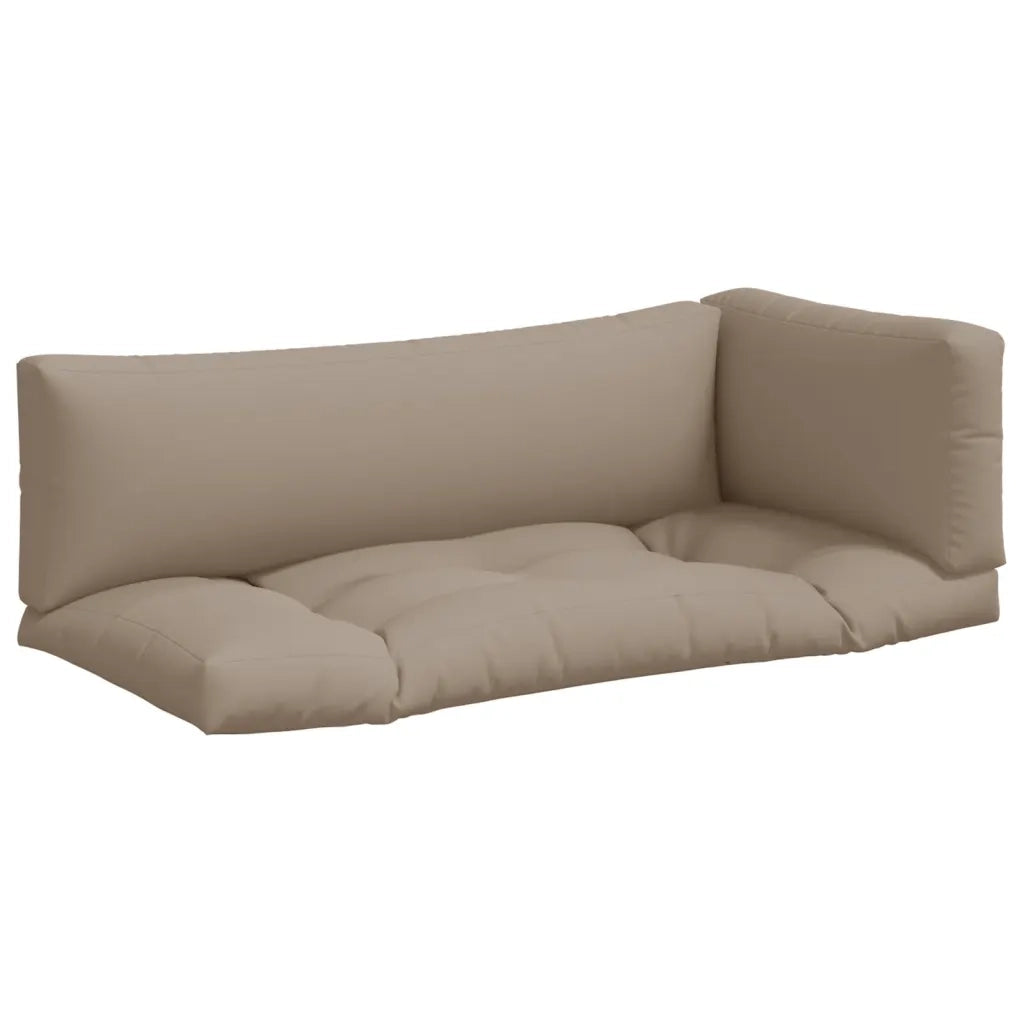 Cuscini per Pallet 3 pz Tortora in Tessuto 360952