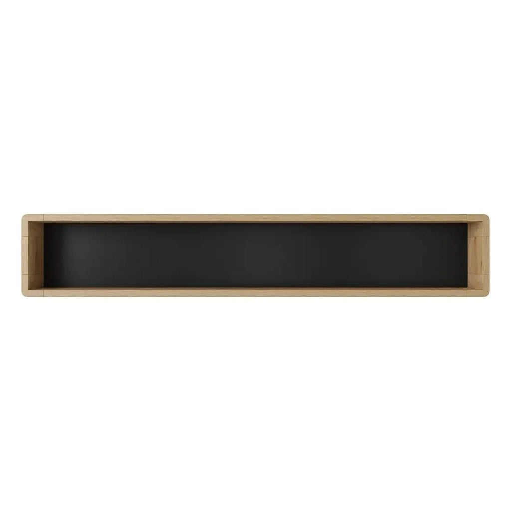 Scaffale a muro VILLA – 150 cm colore quercia e nero