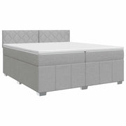 Letto box spring con materasso Grigio Chiaro 200 x 200 cm 3451297