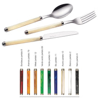 Servizio Set di Posate 24 pezzi in Acciaio Inox Eme Linea Perlato Verde 10