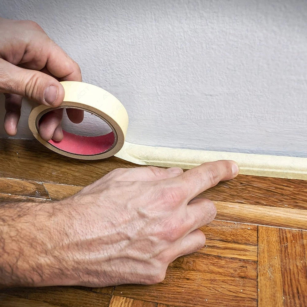Trade Shop - Nastro Carta Per Mascheratura Verniciatura 50mtx50mm 6 Rotoli Carrozziere Pittura -