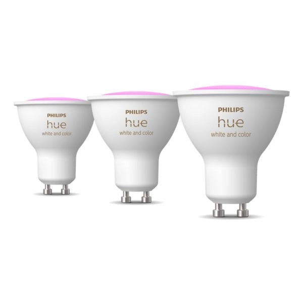 Philips hue white and color ambiance gu10 - faretto connesso - (confezione da 3) - 929003666503