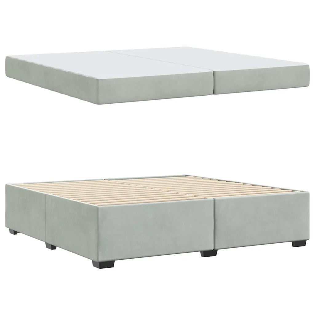 Struttura del letto Grigio chiaro 200 x 200 cm Tessuto 3399308