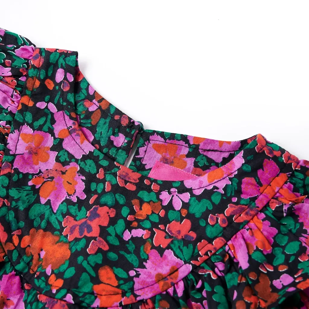 Abito da Bambina a Maniche Lunghe Fucsia 116 14476
