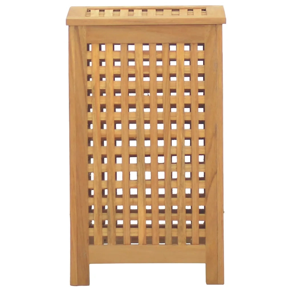Cesto del Bucato 35x25x60 cm in Legno Massello di Teak 340760