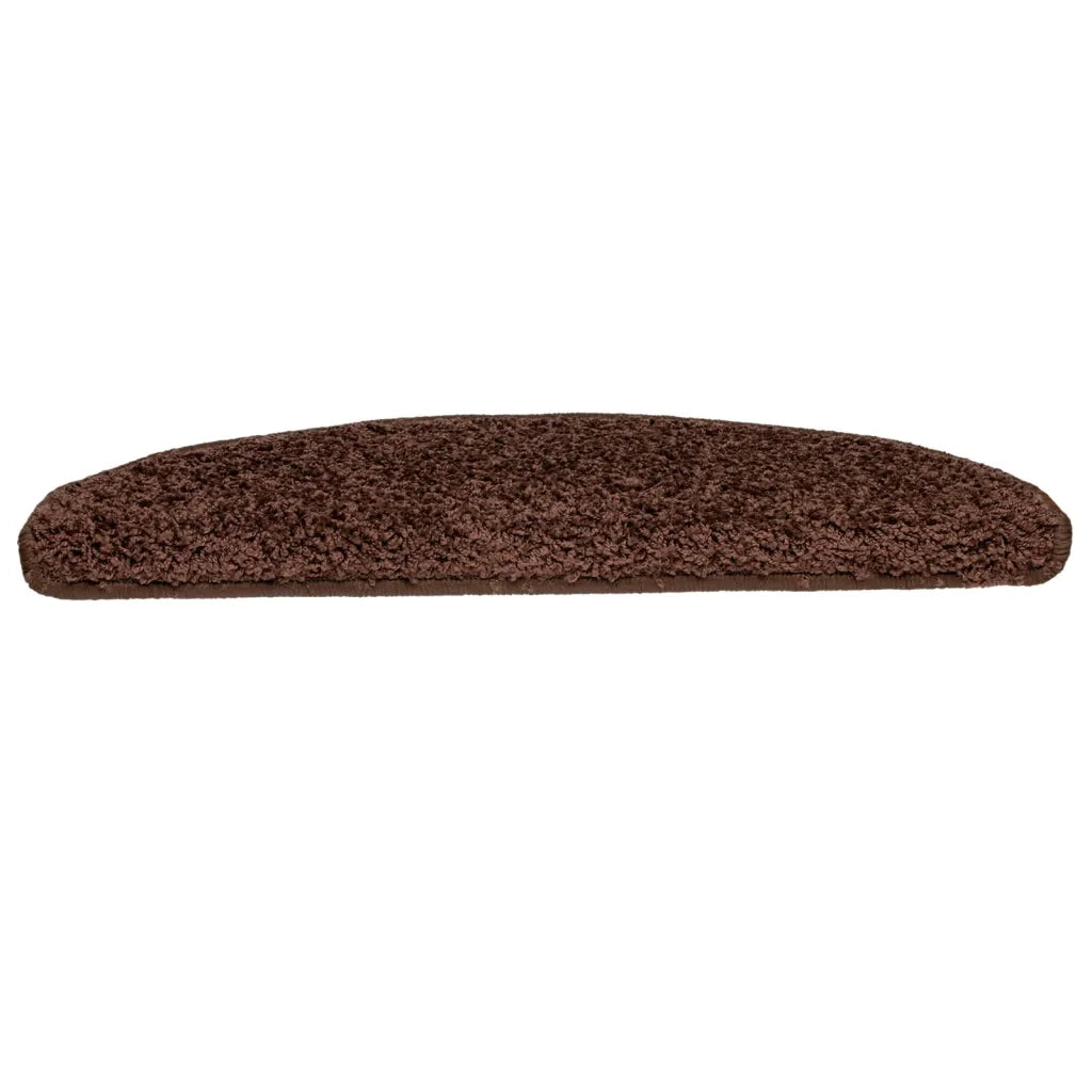 Tappetini per scale 15 pz | Gradini per Scale 65x21x4 cm Marrone Semicircolari Grandi