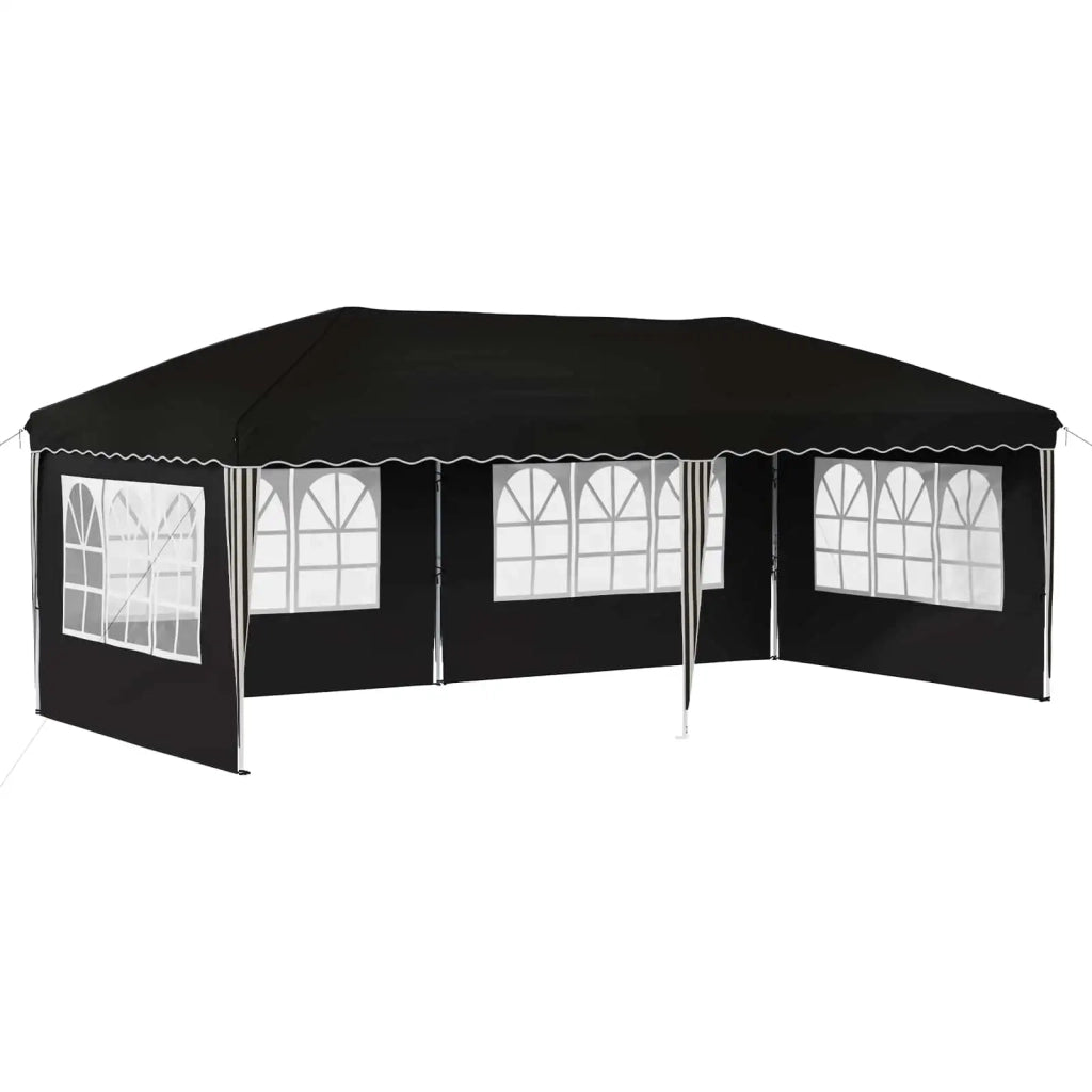 Tenda per feste a pop-up-Gazebo 575 x 289 x 245 cm Nero