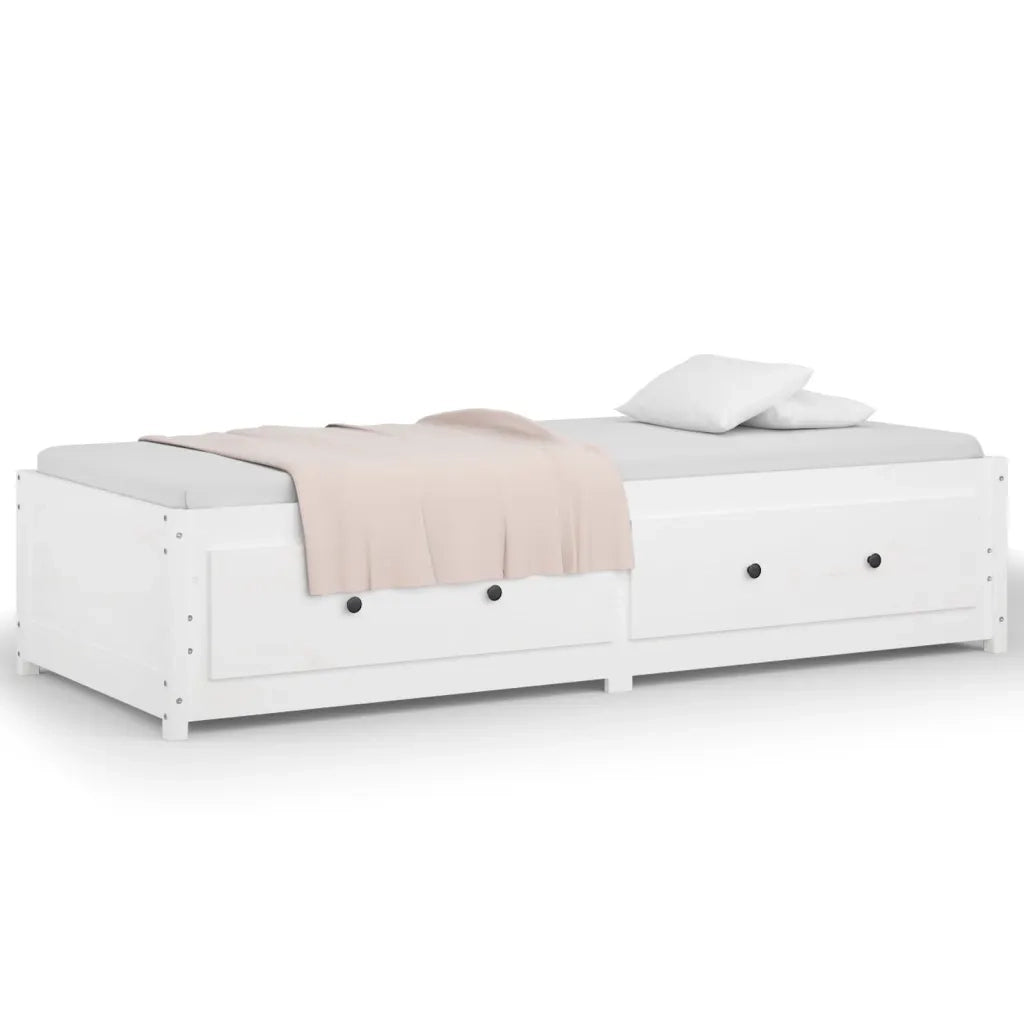 Dormeuse Bianca 90x190 cm Single in Legno Massello di Pino 821595