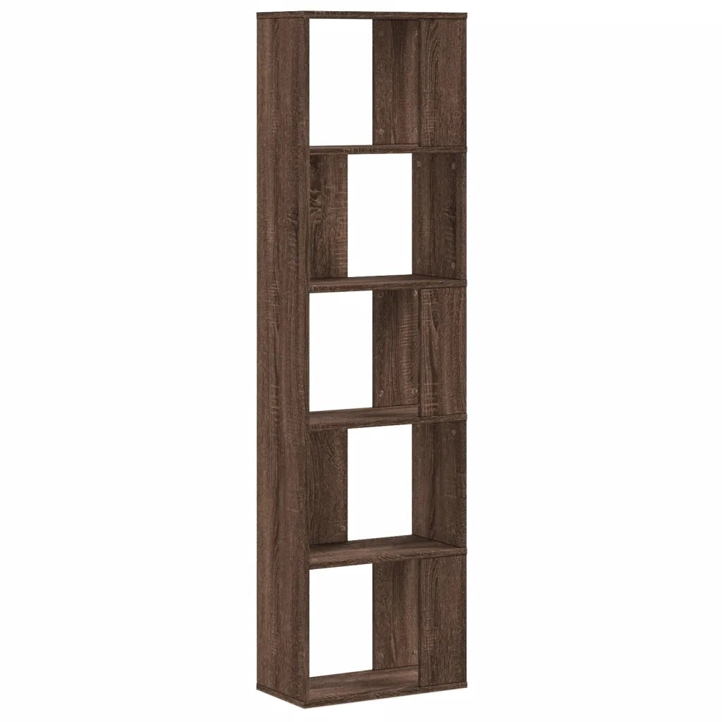 Libreria 5 Ripiani Rovere Marrone 45x23,5x162,5cm Multistrato 852786