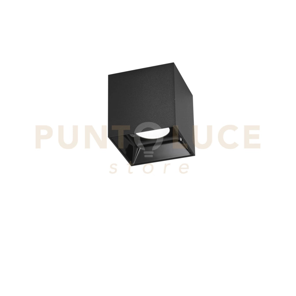 PLAFONIERA LED MIG NERA IN ACRILICO E ALLUMINIO 20W 2000LM 4000K ANTIABBAGLIAMENTO 11,5X11,5X11,6 CM